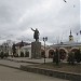 Здесь находился памятник В.И. Ленину в городе Боровск