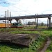 Footbridge across railway yard