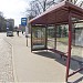 Trolleybus and bus stop 