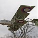 Model of Farman airplane as memorial in honor of the 100th anniversary of the first Russian military airfield