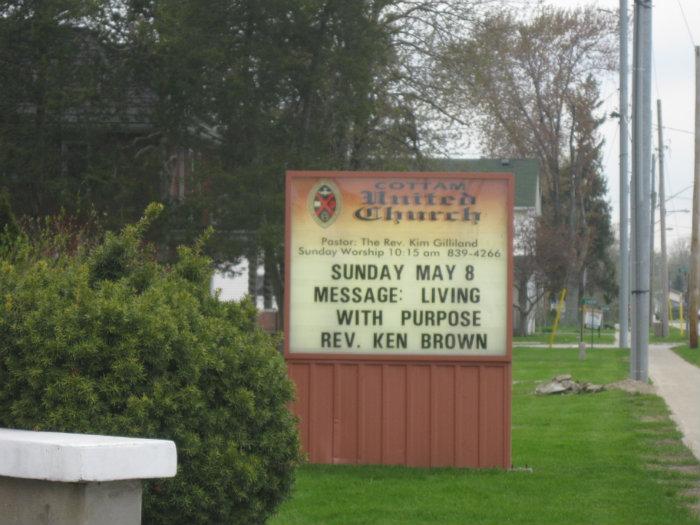 Cottam United Church Town of Kingsville, Ontario