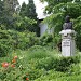 Statue of professor Dimitrie Brandza, founder of the Botanical Garden in Bucharest city