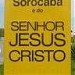 Placa Jesus na Sorocaba city
