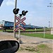 Железнодорожный переезд в городе Быхов
