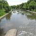 Набережный участок русла реки Яузы в городе Москва