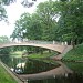 Pedestrian bridge across City Canal in Riga city