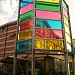 Colorful glass structure in Tirana city