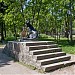 Скульптура «Пантера Багира и Маугли» в городе Приозерск