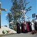 The entrance to the bypass of Leba. Cross welcomes residents and visitors