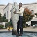 Man with Fish in Chicago, Illinois city