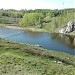 Висячий пешеходный мост через реку Исеть в городе Каменск-Уральский