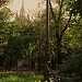 Здесь стоял старинный фонарный столб в городе Москва