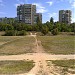 Неухоженное футбольное поле в городе Запорожье