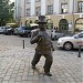 Sculpture of chimney sweep in Tallinn city