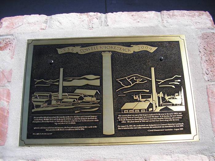 Smokestack from the Cowell Portland Cement Company (demolished