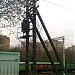 Деревянная опора линии связи (не используется) в городе Москва