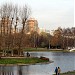 Пешеходный мост через протоку Фестивальных прудов в городе Москва