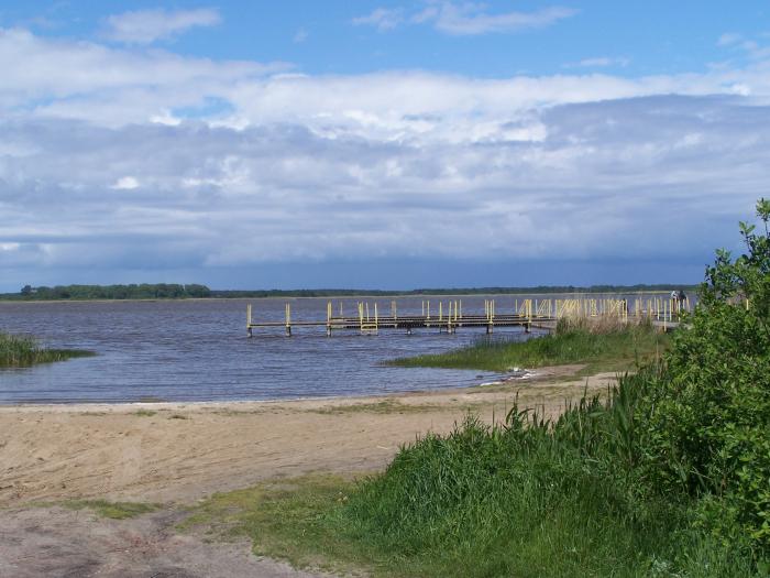 Jezioro Na Wybrzeżu Słowińskim Krzyżówka Jezioro Wicko