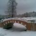 Горбатый пешеходный мост в городе Москва