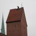 Reconstructed fragment of the city wall and Ramer tower on Torņa street