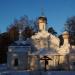 Деревянный крест в городе Архангельское