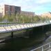 Puente oblicuo (peatonal) en la ciudad de Madrid