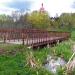 Деревянный мостик через реку Серебрянку в городе Москва