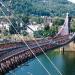 Wheeling Suspension Bridge in Wheeling, West Virginia city