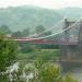 Wheeling Suspension Bridge in Wheeling, West Virginia city