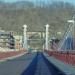 Wheeling Suspension Bridge in Wheeling, West Virginia city