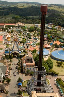 La Tour Eiffel, Hopi Hari, Elevador de 69 metros de altura.…