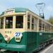 Old Tram on display in Tokyo city