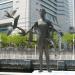 Sculpture of a girl with seagulls in Yokohama city