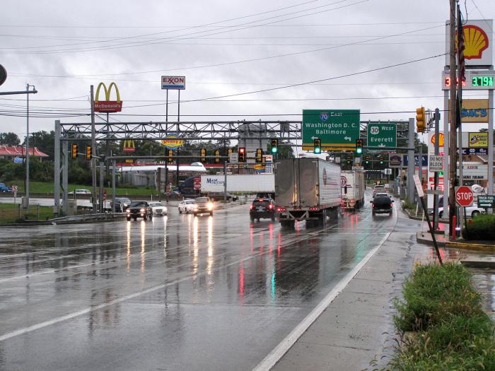 Infamous Breezewood Gap Breezewood, Pennsylvania