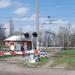 Железнодорожный переезд в Ковельском парке в городе Коростень