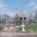Железнодорожный переезд в Ковельском парке в городе Коростень