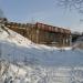 Разобранный железнодорожный путепровод в городе Берёзовский