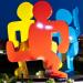 'Untitled (Three Dancing Figures, version C)' by Keith Haring in Des Moines, Iowa city