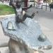 Fürdőző fiú szobra in Budapest city