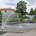 Pool with fountains in Imatra city