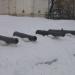 Постамент с пушками в городе Истра