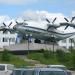 Самолёт-памятник Ан-12Б в городе Магадан