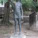 E. Tóth Ila, Bábozó c. szobra in Dunaújváros city