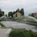 Pool with fountains in Imatra city