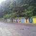 Mur z napisem stworzonym przez kibiców Arki Gdynia in Gdynia city