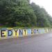 Mur z napisem stworzonym przez kibiców Arki Gdynia in Gdynia city
