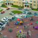 Children's playground of Serebryanny Bor residential compex in Kemerovo city