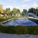 Pool with fountains in Imatra city