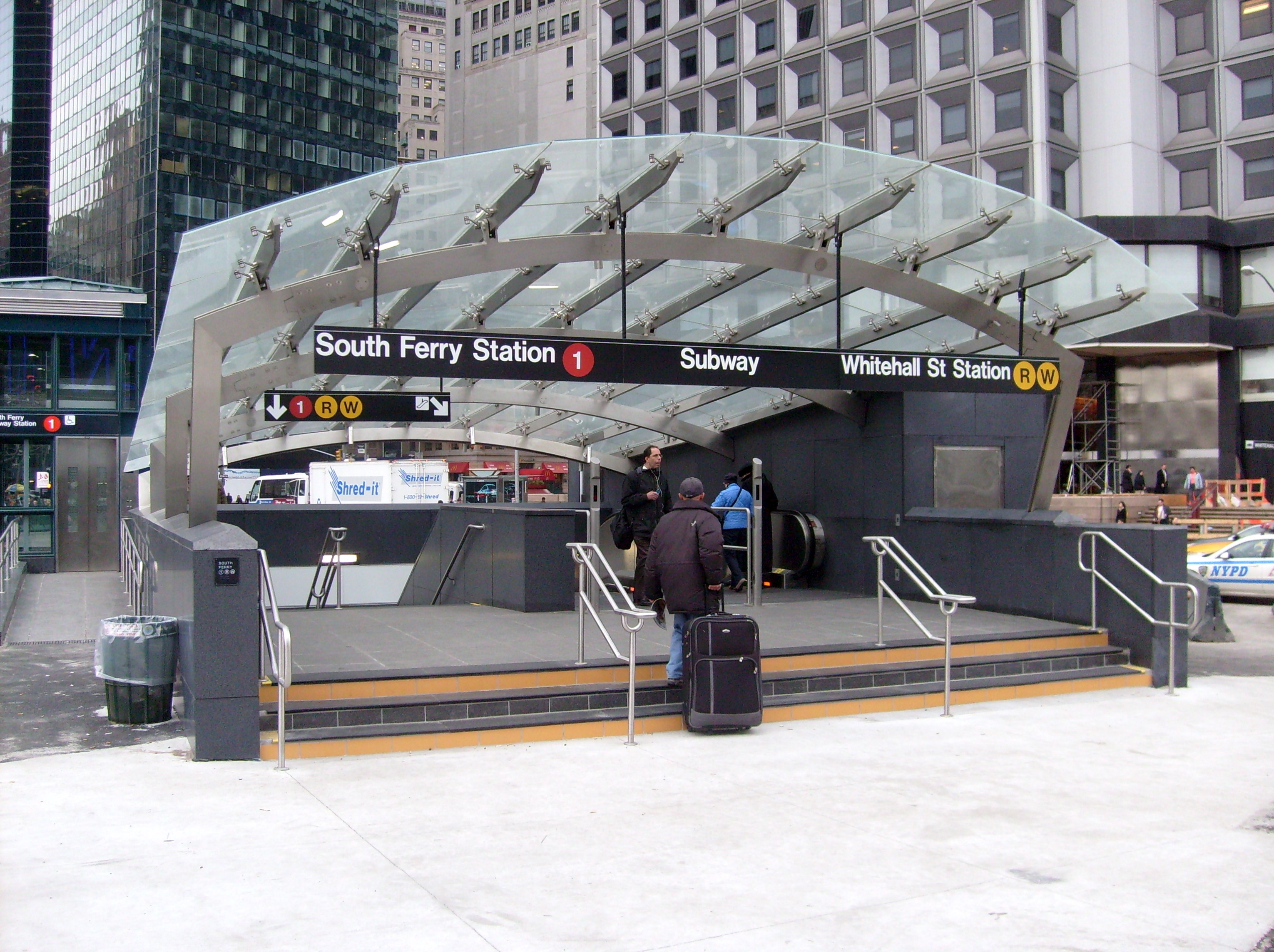 South Ferry Whitehall St Subway Entrance New York City New York