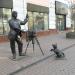 Скульптура фотографа с собачкой в городе Нижний Новгород